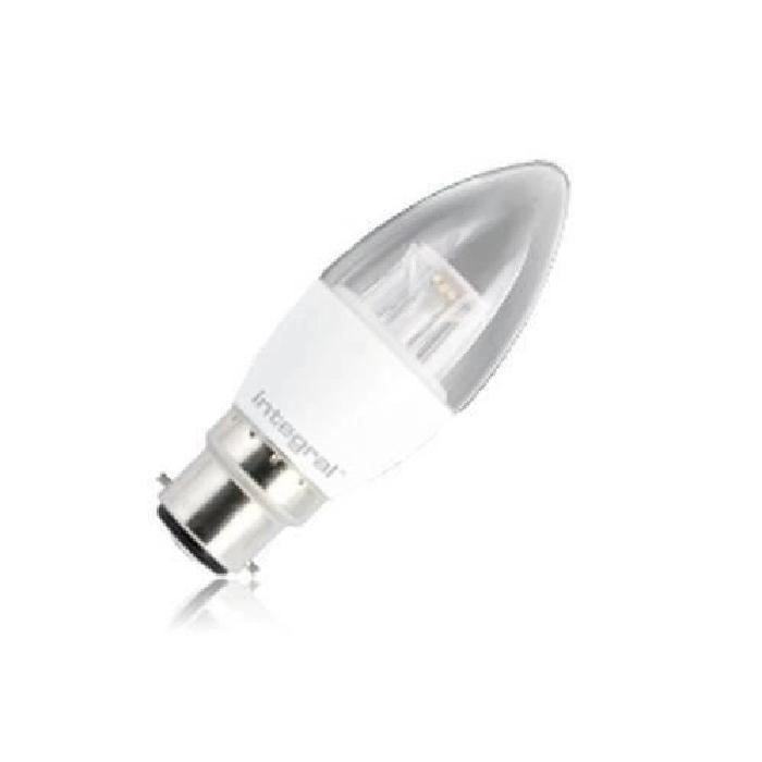 INTEGRAL LED Lot de 2 ampoules flamme B22 6,5 W équivalent a 40 W 5000 K 490 lm dimmable