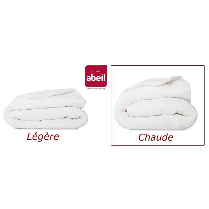 ABEIL Couette Chaude Anti-Acariens PUR BONHEUR 240x260 cm blanc