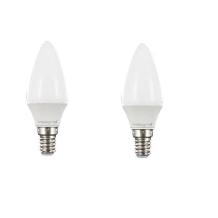 INTEGRAL LED Lot de 2 ampoules flamme E14 3,5 W équivalent a 25 W 2700 K 250 lm