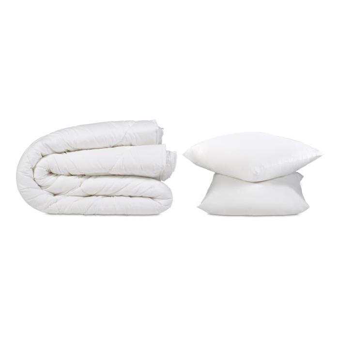 ABEIL Kit AERELLE COOLNIGHT - 1 couette 220x240 cm et 2 oreillers 60x60 cm blanc