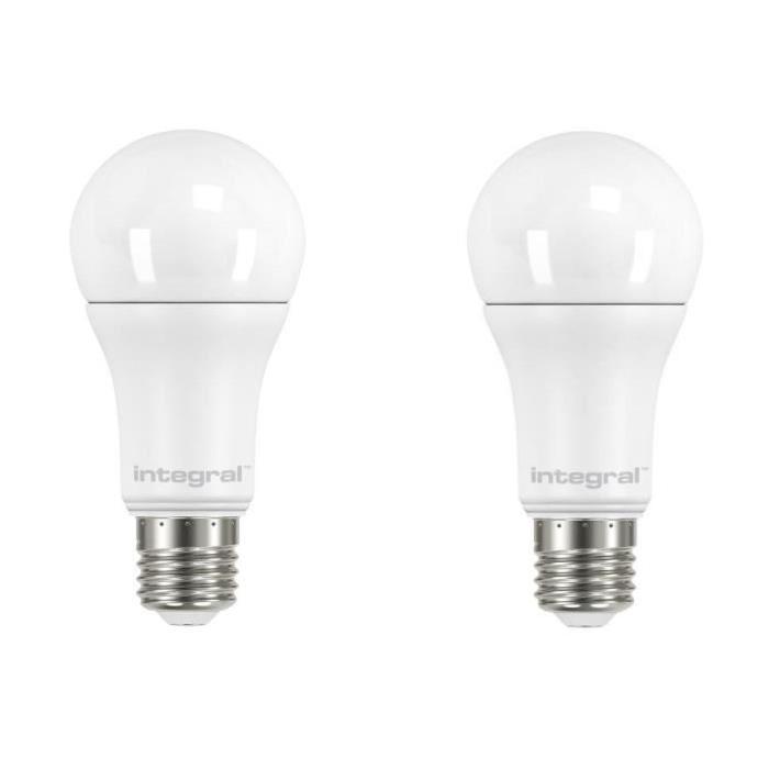 INTEGRAL LED Lot de 2 ampoules E27 12 W équivalent a 75 W 5000 K 1200 lm