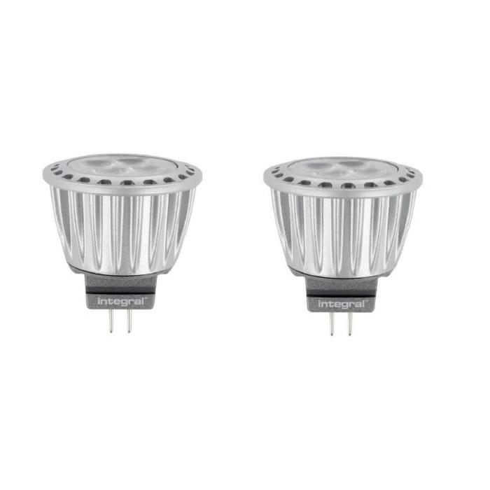 INTEGRAL LED Lot de 2 ampoules spot MR11 GU4 3,7 W équivalent a 20 W 4000 K 320 lm