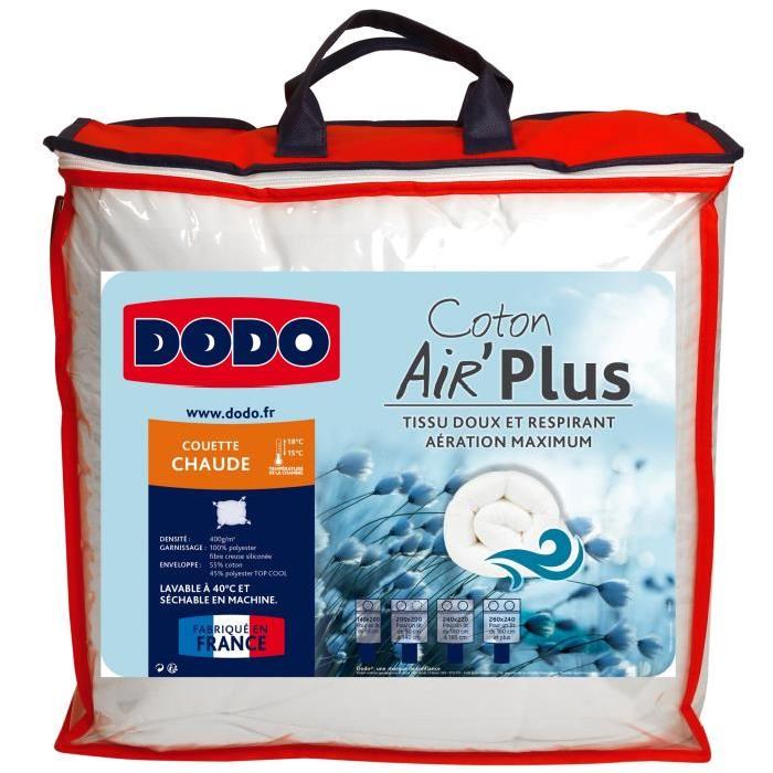 DODO Couette chaude 400g/m˛ AIR'PLUS 140x200 cm blanc