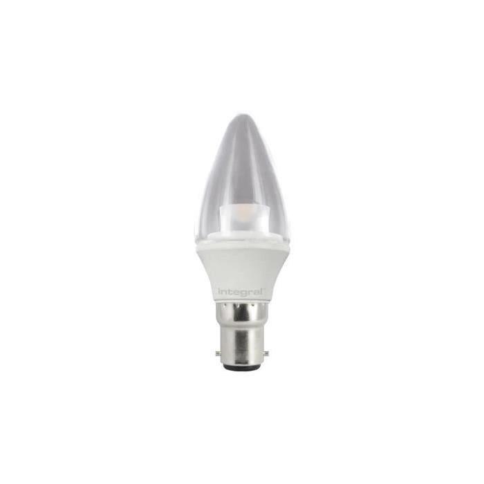 INTEGRAL LED Lot de 2 ampoules flamme B15 3,4 W équivalent a 25 W 2700 K 250 lm claire