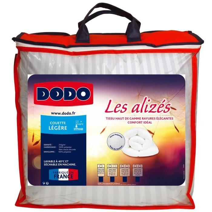 DODO Couette légere 250g/m˛ LES ALIZES 140x200 cm blanc