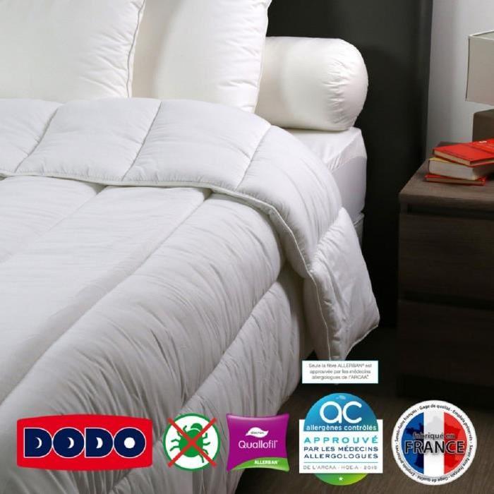 DODO Couette chaude 350gr/m˛ Grand Luxe Quallofil Allerban ANTI-ACARIENS 220x240 cm blanc