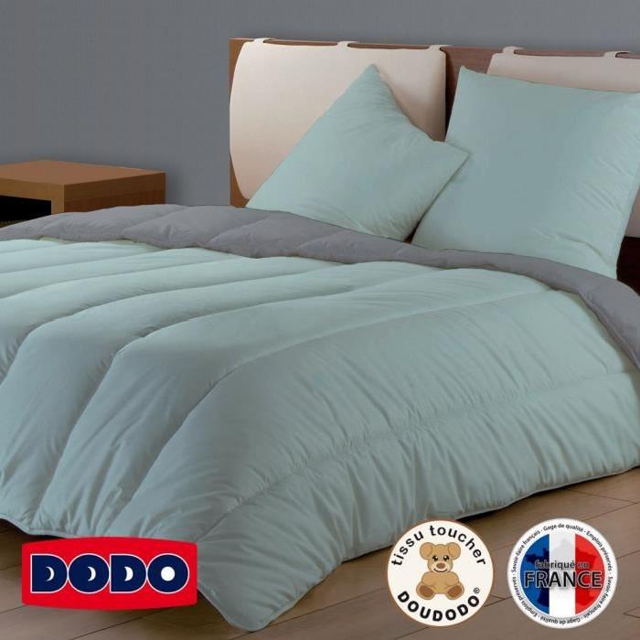 DODO Couette légere 200g/m˛ Bicolore 140x200 cm aqua et gris clair