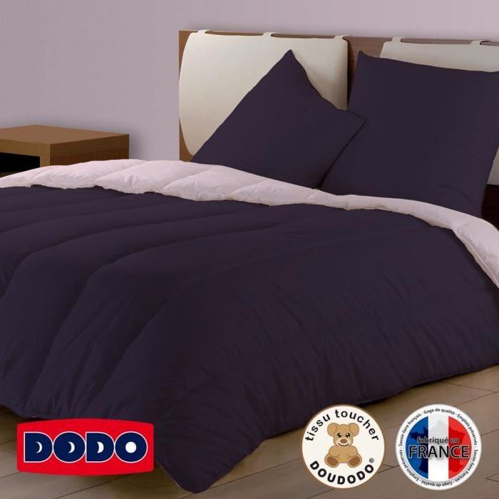 DODO Couette légere 200g/m˛ Bicolore 140x200 cm prune et rose