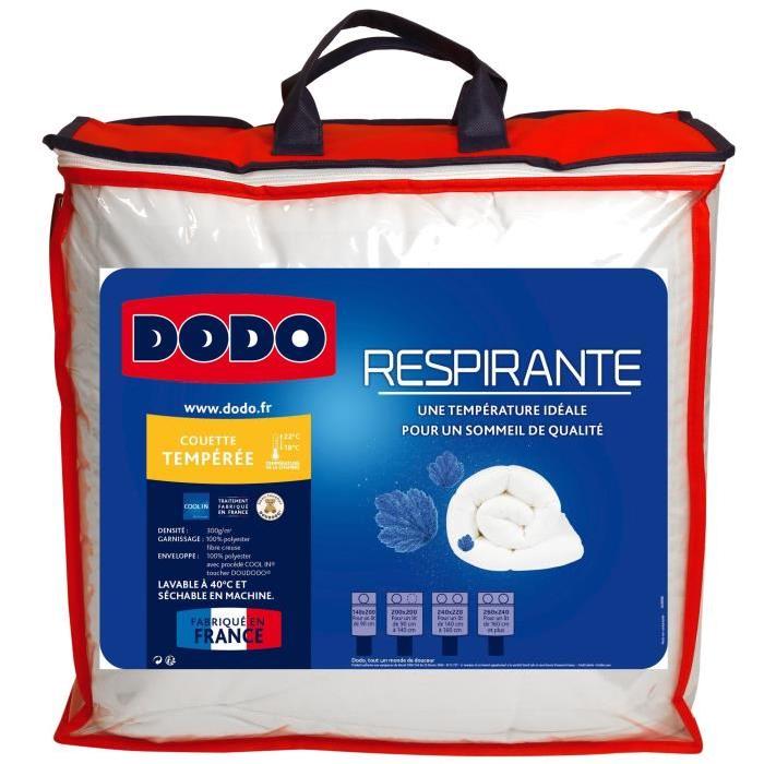 DODO Couette tempérée 300g/m˛ COOL'IN 140x200 cm blanc