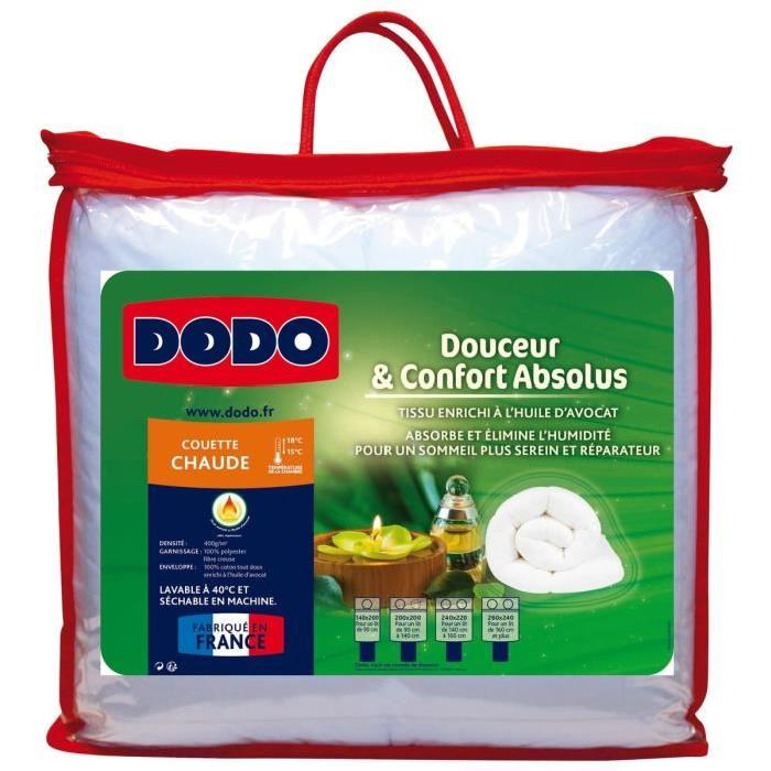 DODO Couette chaude 400gr/m˛ DANEMARK 140x200 cm blanc