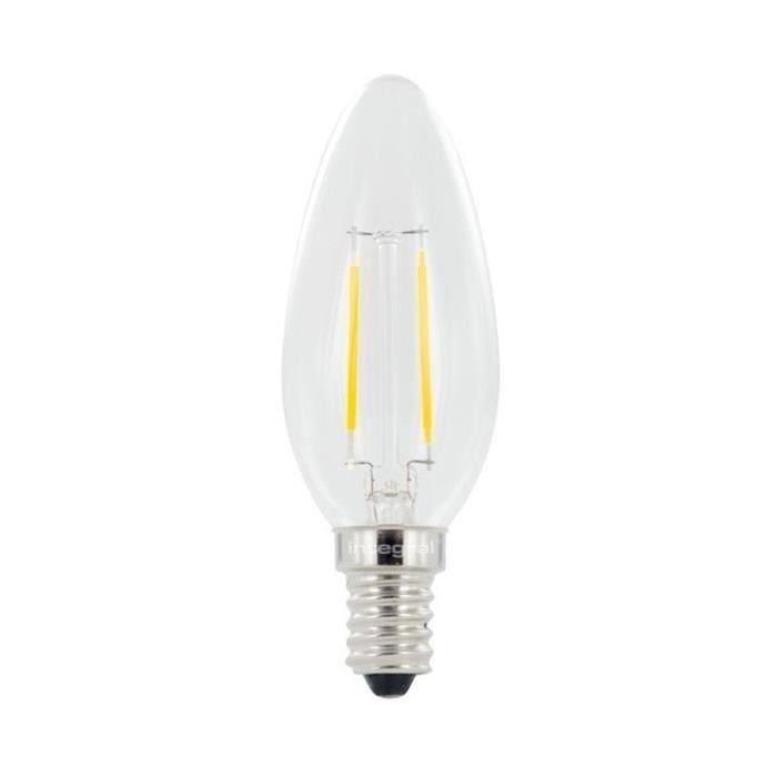 INTEGRAL LED Lot de 2 ampoules flamme filament E14 2 W équivalent a 25 W 2700 K 250lm