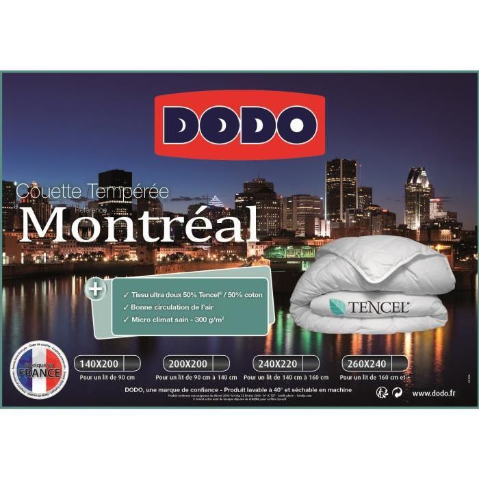 DODO Couette tempérée 300g/m˛ MONTREAL 240x260 cm blanc