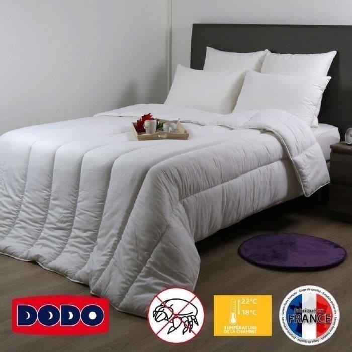 DODO Couette tempérée 300g/m˛ anti-acariens NIAGARA 140x200 cm blanc