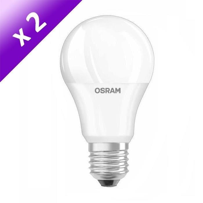 OSRAM Lot de 2 Ampoules LED Double Click E27 9 W équivalent a 60 W blanc chaud