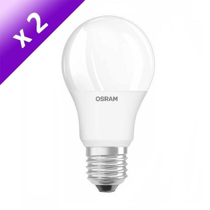 OSRAM Lot de 2 Ampoules LED GlowDim E27 10 W équivalent a 60 W blanc ultra chaud dimmable variateur