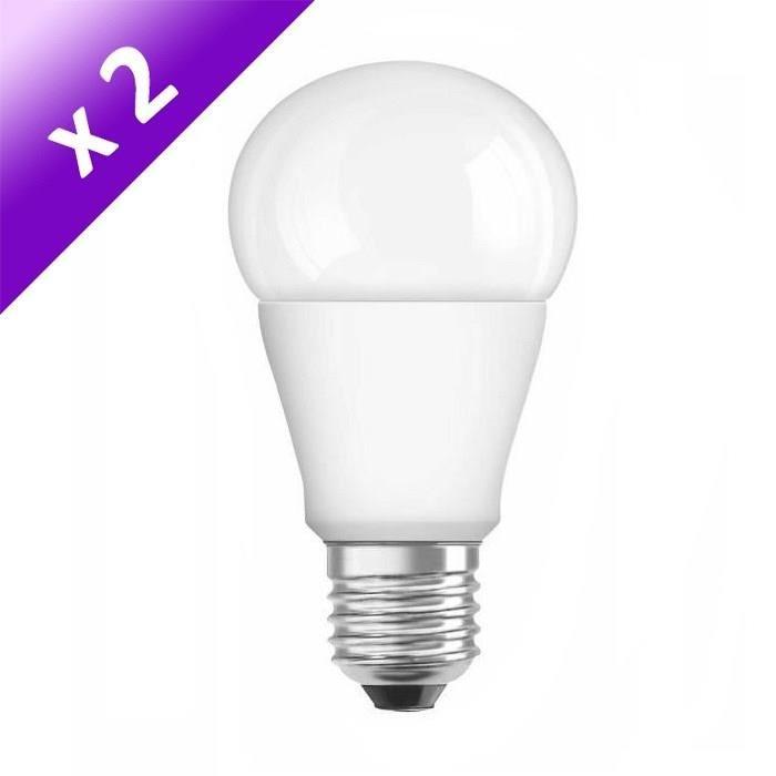 OSRAM Lot de 2 Ampoules LED E27 10 W équivalent a 75 W blanc chaud