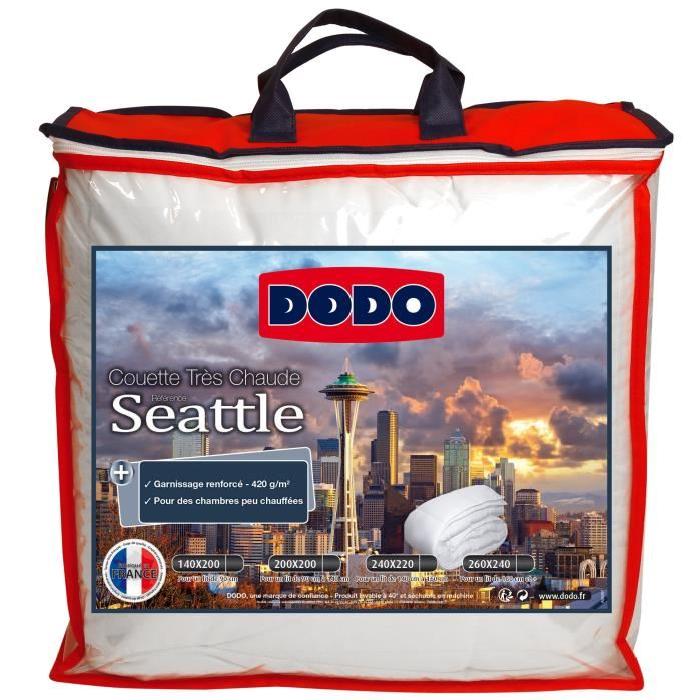 DODO Couette tres chaude 420g/m˛ SEATTLE 140x200 cm blanc