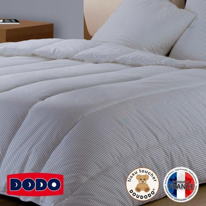 DODO Couette légere 250g/m˛ SOPHIA rayée 140x200 cm bleu et blanc