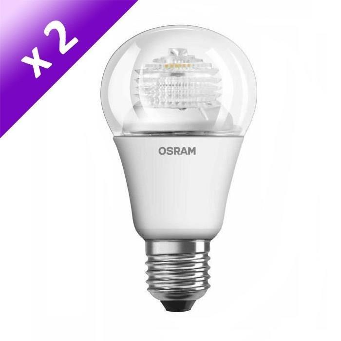 OSRAM Lot de 2 Ampoules LED E27 5 W équivalent a 40 W blanc chaud