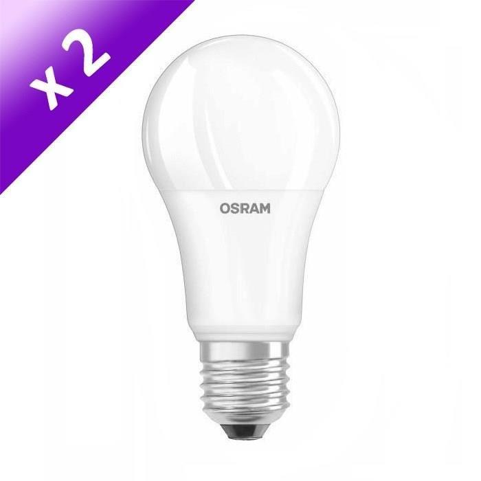 OSRAM Lot de 2 Ampoules LED E27 13 W équivalent a 100 W blanc chaud