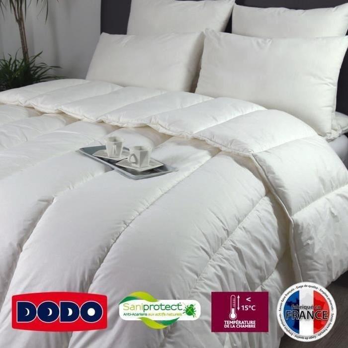 DODO Couette tres chaude 420gr/m˛ anti-acariens VICTORIA 140x200 cm blanc