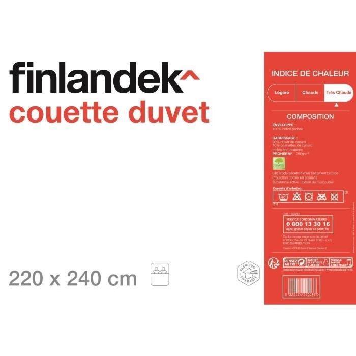 FINLANDEK Couette Duvet 220x240cm - Blanc