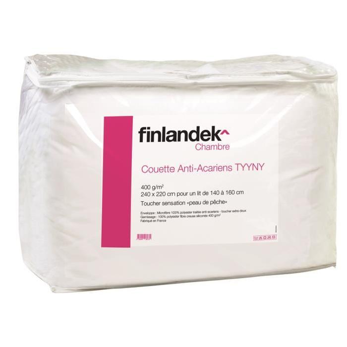 FINLANDEK Couette chaude TYYNY Anti-Acariens 220x240 cm blanc