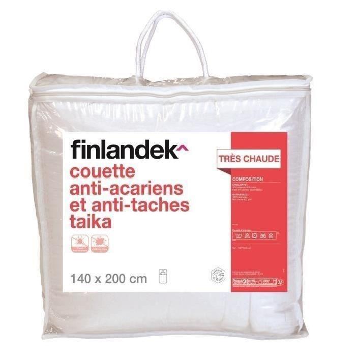 FINLANDEK Couette chaude anti-acariens et anti-tâches Taika 140x200 cm blanc