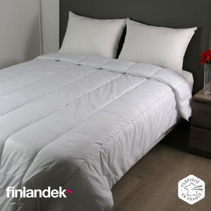 FINLANDEK Couette tempérée anti-acariens et anti-tâches Vieno 200x200 cm blanc