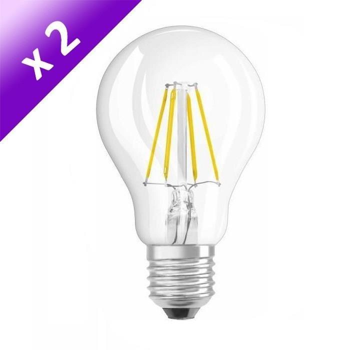 OSRAM Lot de 2 Ampoules filament LED E27 5 W équivalent a 40 W blanc chaud dimmable variateur