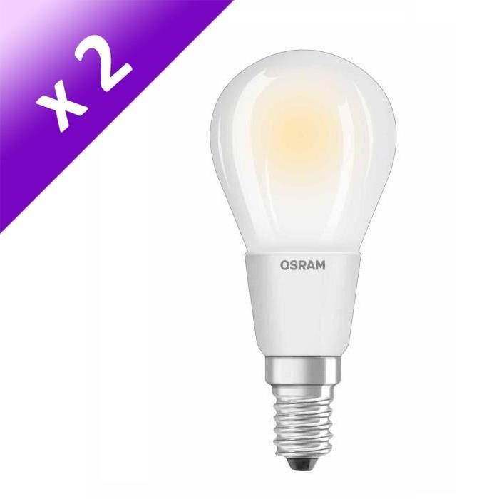 OSRAM Lot de 2 Ampoules filament LED E27 8 W équivalent a 60 W blanc chaud