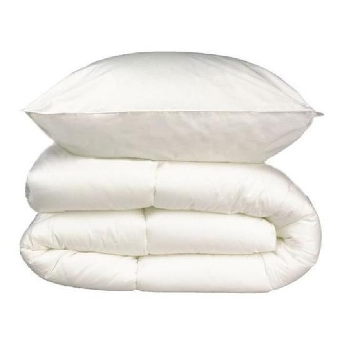 Pack linge de lit 4 saisons - 2 Couettes 140x200 cm + 1 Oreiller 60x60 cm blanc