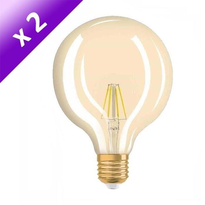 OSRAM Lot de 2 Ampoules LED Vintage Edition 1906 E27 4 W équivalent a 35 W blanc chaud