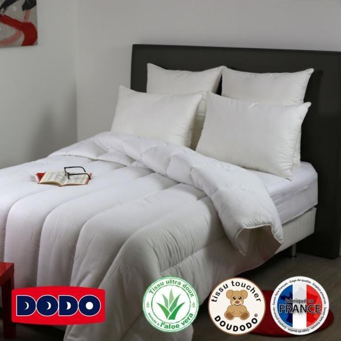 DODO Pack ULTRA DOUCEUR : 1 couette 140x200 cm + 1 oreiller 60x60 cm blanc