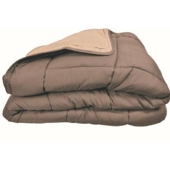 Couette chaude Microfibre 400 gr/m˛ CALGARY Taupe & Lin 140x200cm