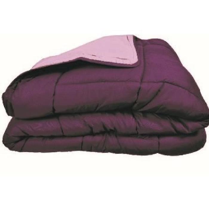 Couette chaude Microfibre 400 gr/m˛ CALGARY Prune & Parme 240x260cm