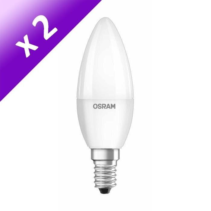 OSRAM Lot de 2 Ampoules LED E14 5 W équivalent a 40 W blanc froid