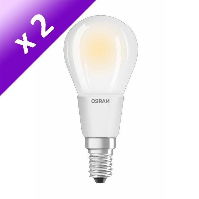 OSRAM Lot de 2 Ampoules filament LED E14 5 W équivalent a 40 W blanc chaud dimmable variateur