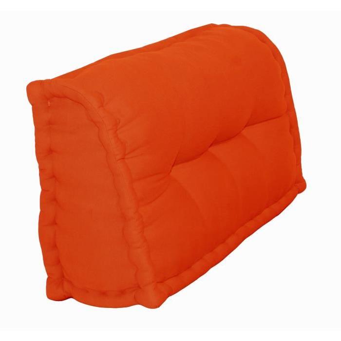 Dossier Cale-Reins 100% coton 60x22 / 11xH35 cm orange