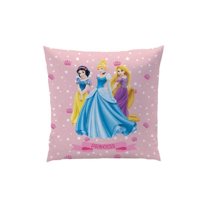 DISNEY PRINCESS Coussin rose 40x40cm