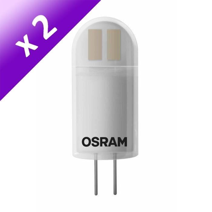 OSRAM Lot de 2 Ampoules LED G4 2 W équivalent a 20 W blanc chaud