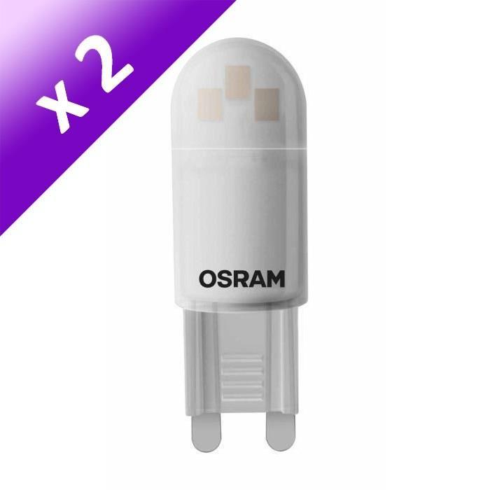 OSRAM Lot de 2 Ampoules LED G9 2 W équivalent a 20 W blanc chaud