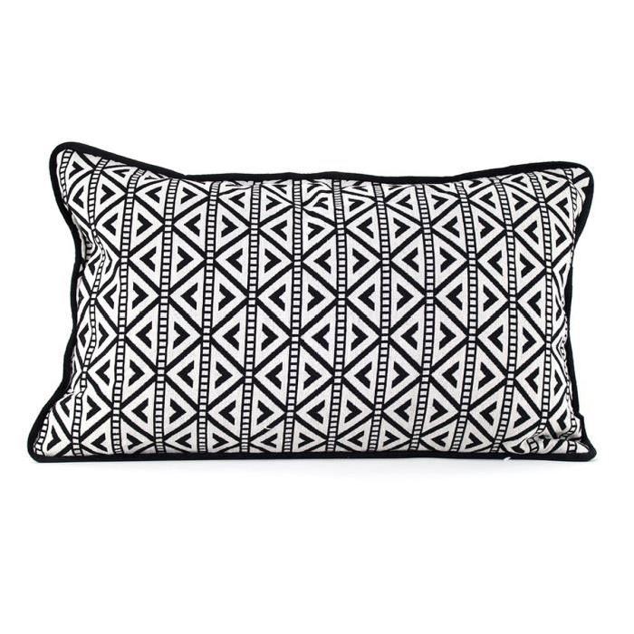 MARLENE BACKER Coussin Corto 30x50 cm noir et blanc