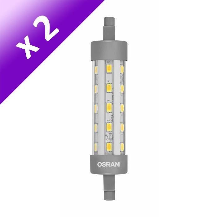 OSRAM Lot de 2 Ampoules LED R7S 7 W équivalent a 60 W blanc chaud