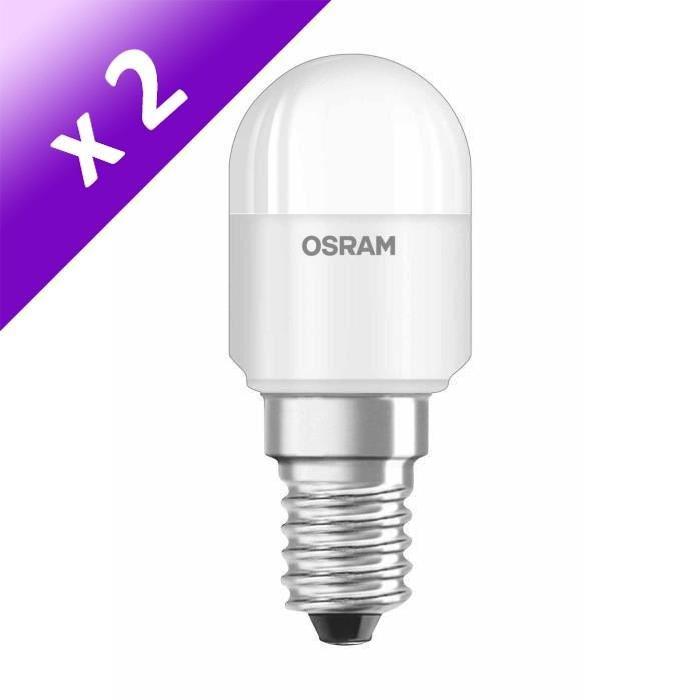 OSRAM Lot de 2 Ampoules réfrigérateur/machine a coudre LED E14 2 W équivalent a 20 W blanc lumiere du jour