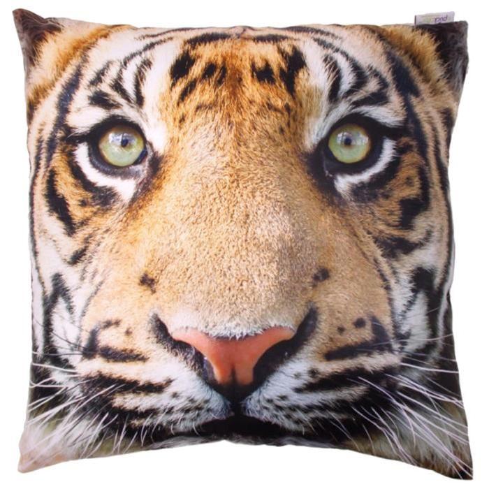 Housse et Coussin photo de tigre - 50x50cm