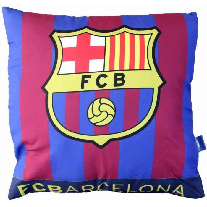 FC BARCELONE Coussin Microfibre 40x40 cm bleu et bordeaux