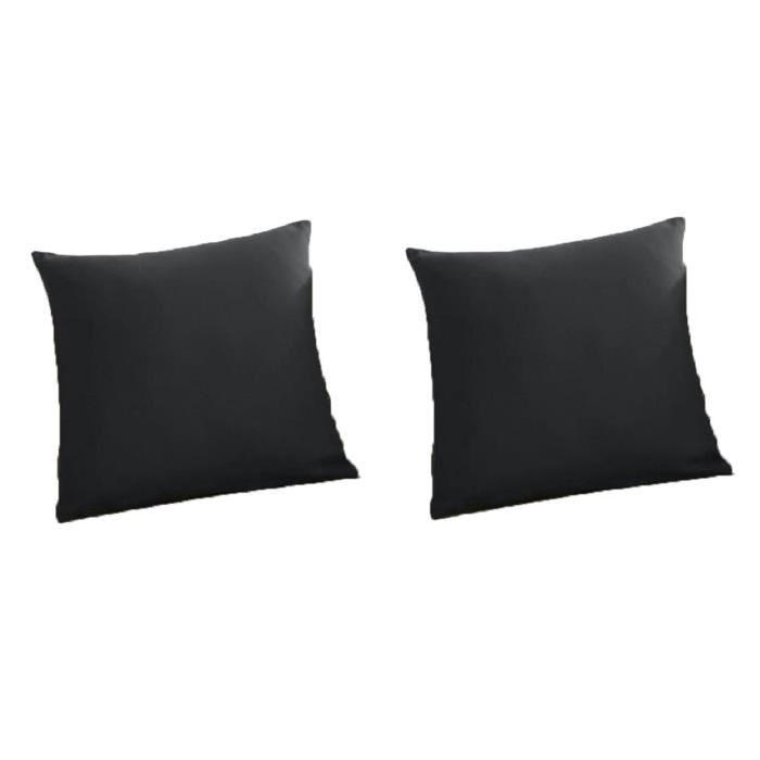 TODAY Lot de 2 coussins déhoussables 100% coton 40x40 cm canon de fusil