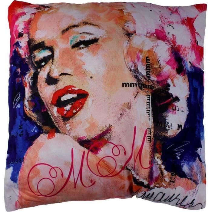 Coussin Microfibre Movie Star MARYLIN MONRoe 40x40 cm rose