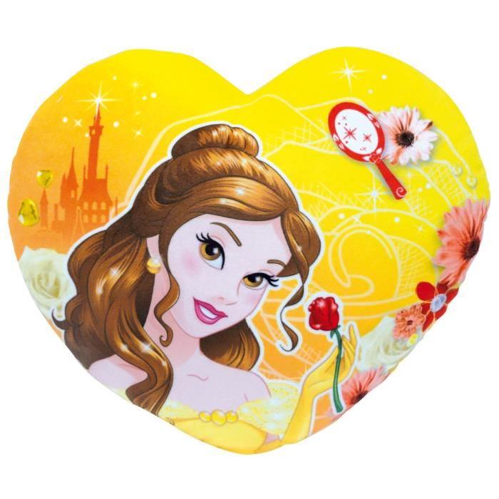 DISNEY PRINCESSES Coussin en Coeur, Belle